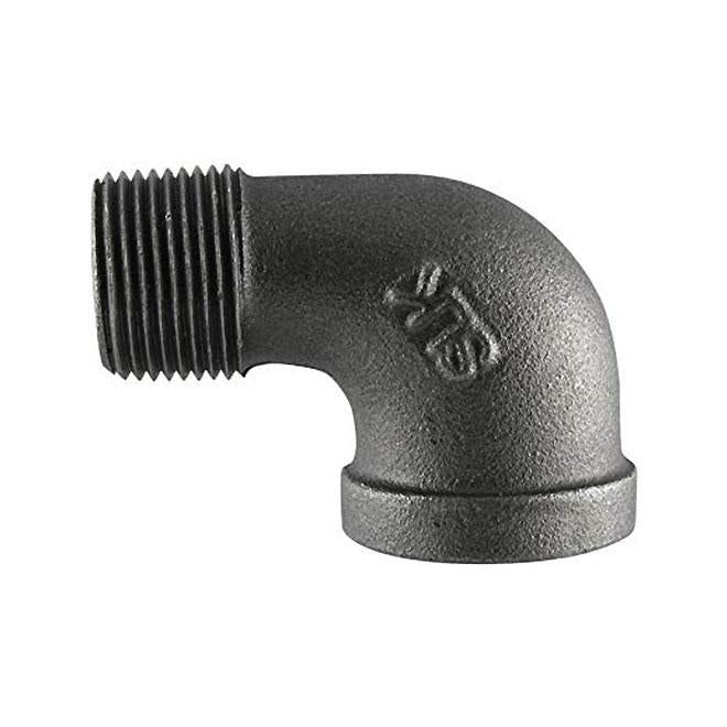 Raccord coude 90° mâle/femelle en acier malléable 1/4 po – Aqua-Dynamic