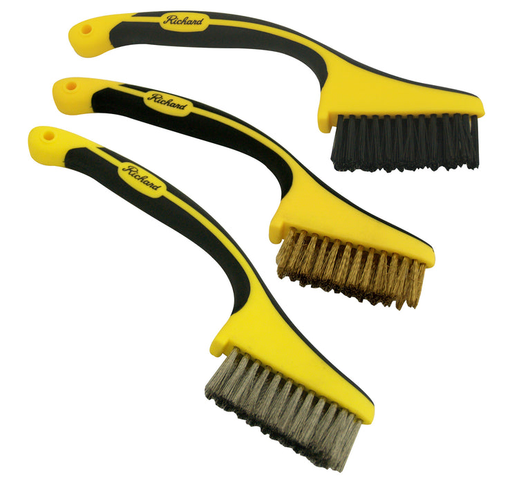 Ens. 3 mini brosses ergonomiques