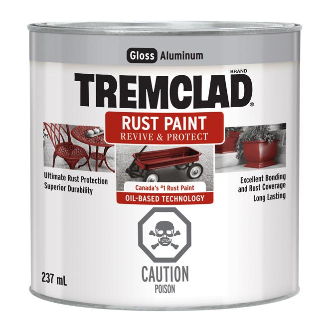 Peinture antirouille Tremclad - Aluminium - Fini lustré - 237ml