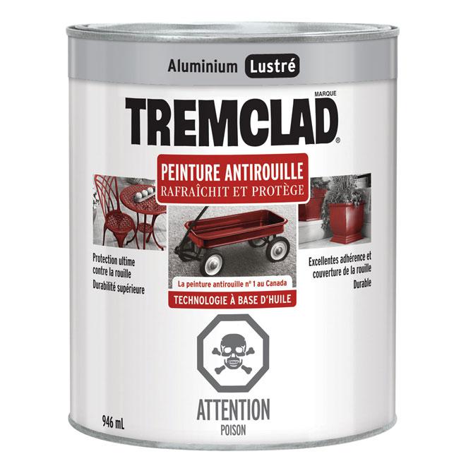 Peinture antirouille Tremclad - Aluminium  - Fini lustré - 946ml