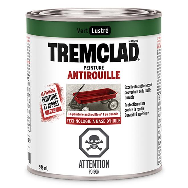 Peinture antirouille Tremclad - Vert  - Fini lustré - 946ml