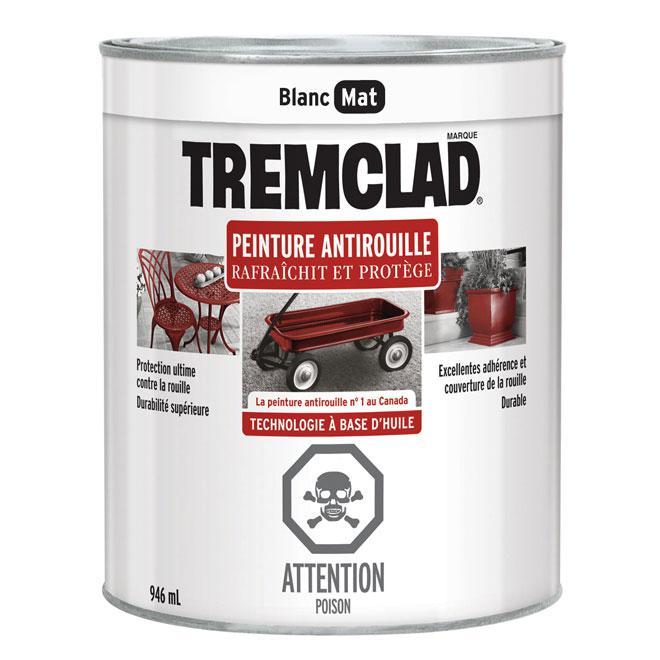 Peinture antirouille Tremclad - Blanc  - Fini mat - 946ml