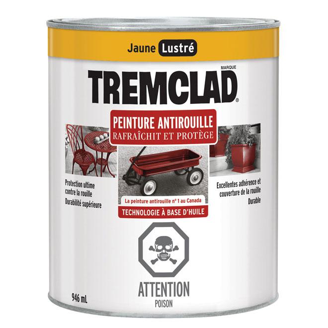 Peinture antirouille Tremclad - Jaune  - Fini lustré - 946ml