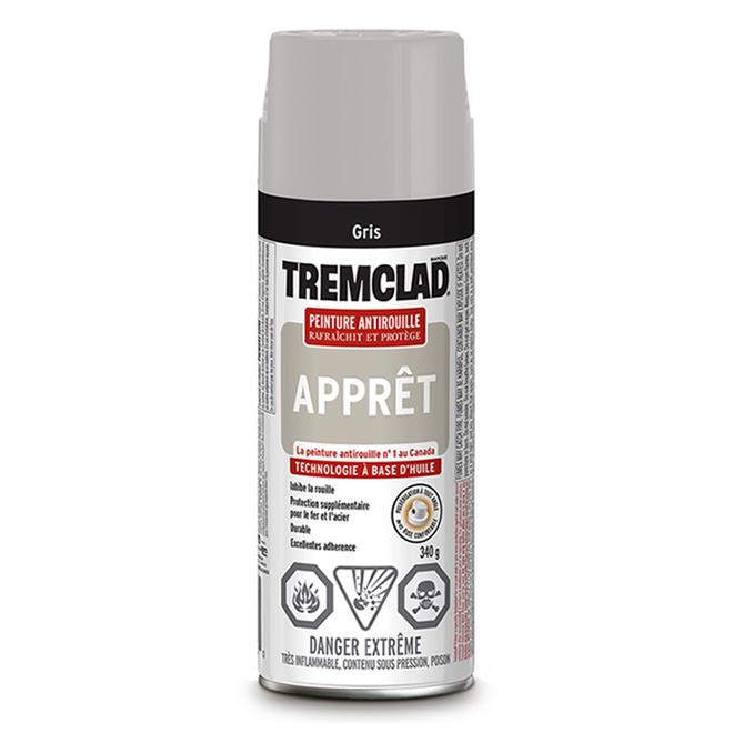 Apprêt antirouille aérosol Tremclad - Gris - Fini mat