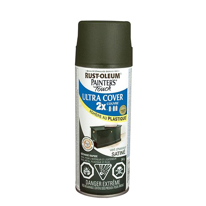 Peinture en aérosol Painter's Touch Ultra Cover satinée - Vert chasseur