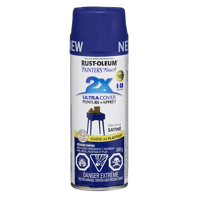 Peinture en aérosol Painter's Touch Ultra Cover satinée - Bleu encre