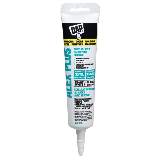 Scellant acrylique au latex avec silicone Alex Plus - Blanc - 162 mL