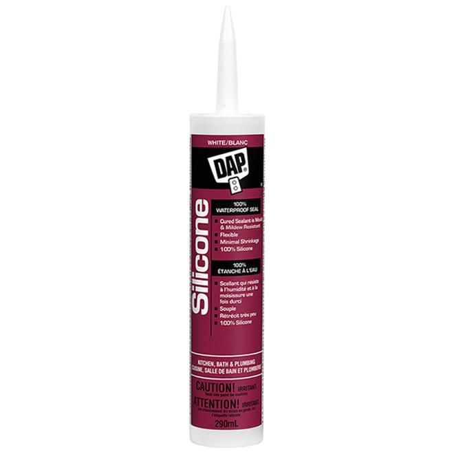 Scellant silicone pour cuisine et salle de bain - Blanc - 300 mL