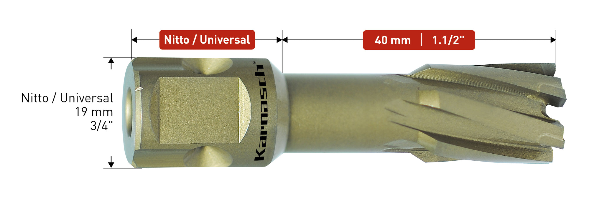 Couteau annulaire Hard-Line (2"x1-9/16")