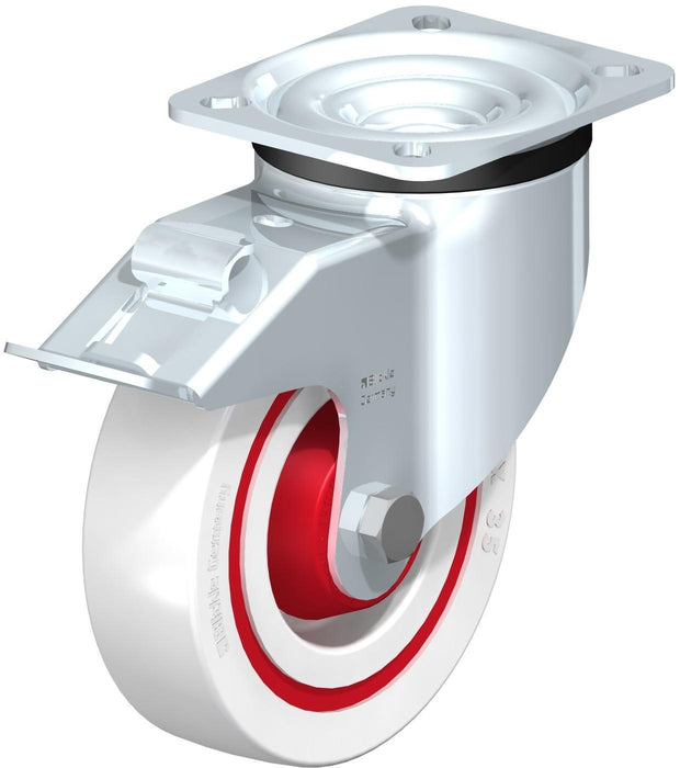 Roulette pivotante à frein 5" en nylon, capacité 484 lb
