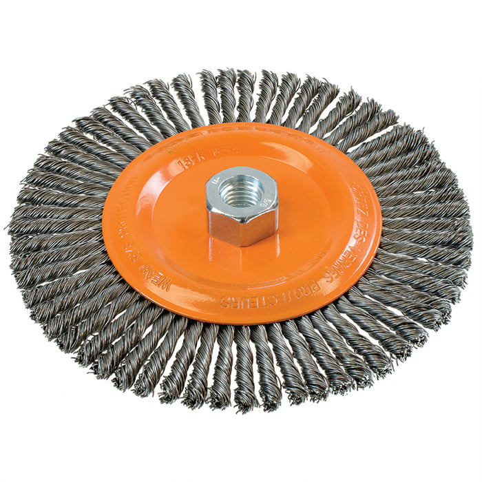 Brosse droite à fils torsadés 6-7/8"x1/4" (5/8"-11)