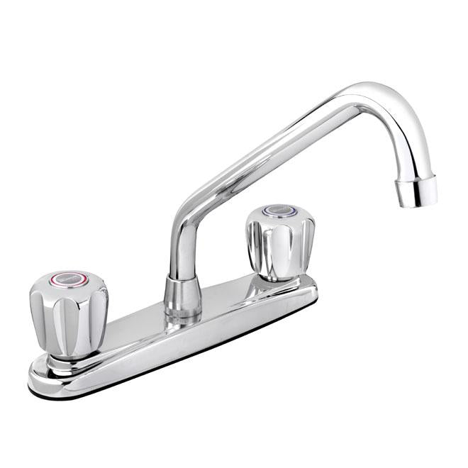 Robinet de cuisine à 2 poignées - Chrome