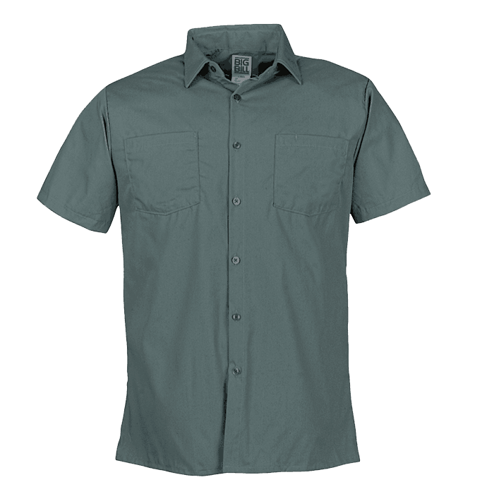 Chemise de travail à manche courte, en Poplin