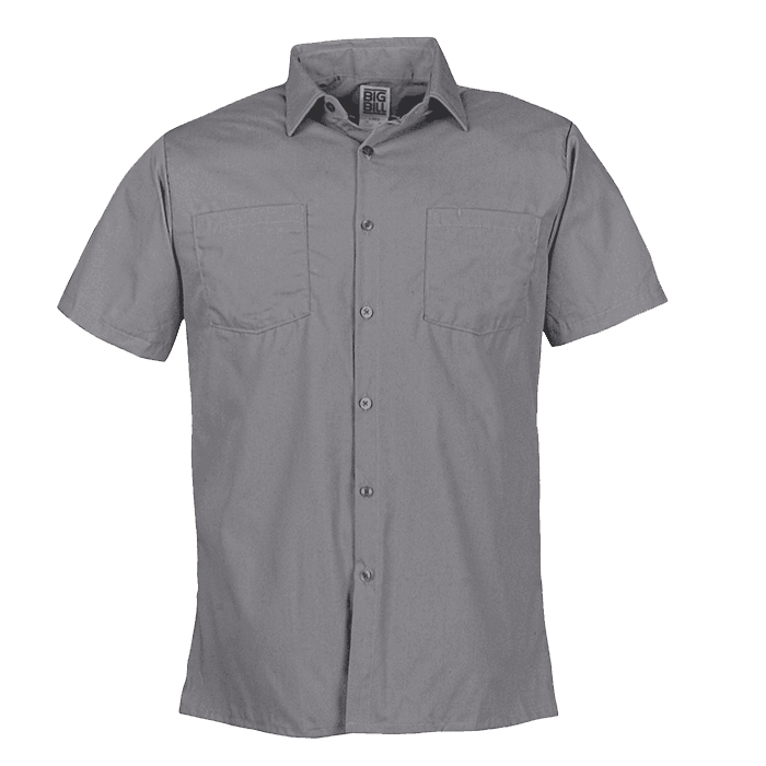 Chemise de travail à manche courte, en Poplin