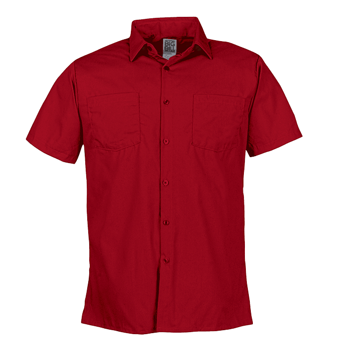 Chemise de travail à manche courte, en Poplin