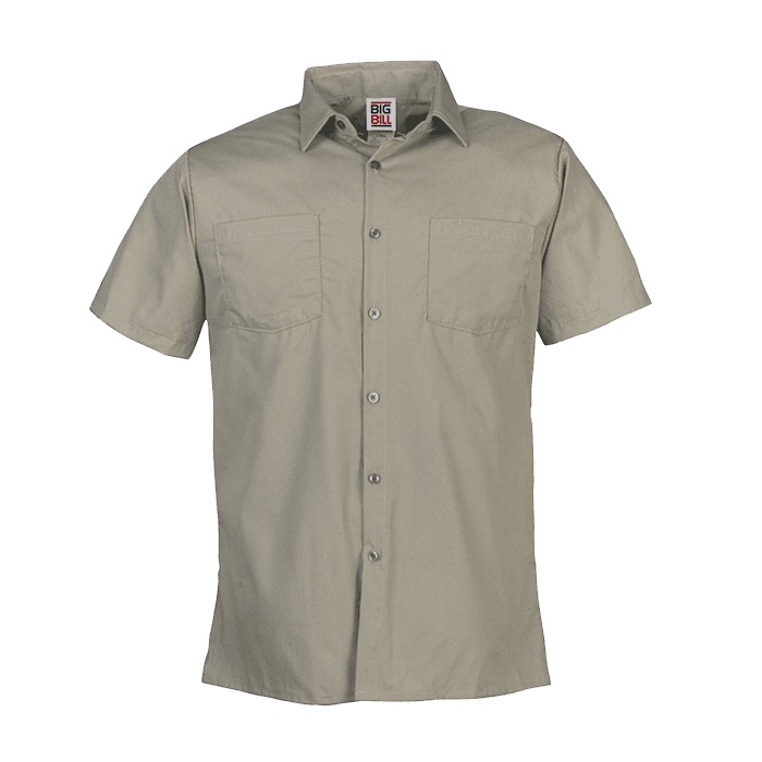 Chemise de travail à manche courte, en Poplin