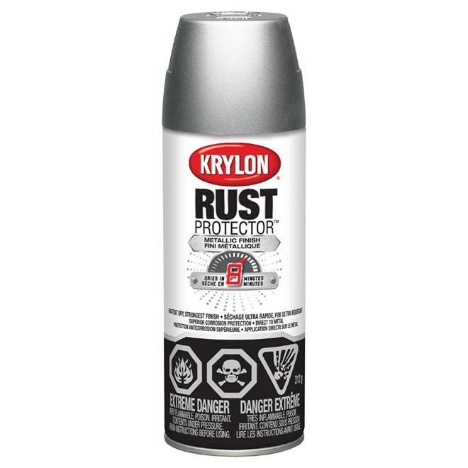 Peinture antirouille aérosol Rust Protector Krylon - Aluminium - Fini lustré