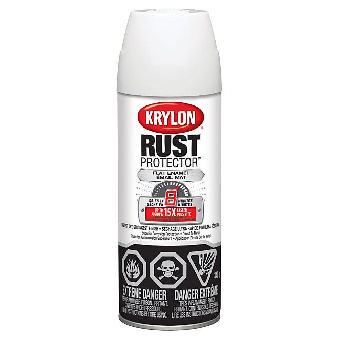 Peinture antirouille aérosol Rust Protector Krylon - Blanc - Fini mat