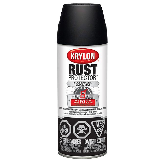 Peinture antirouille aérosol Rust Protector Krylon - Noir - Fini mat