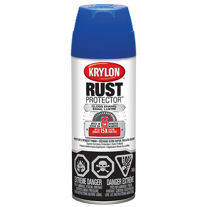 Peinture antirouille aérosol Rust Protector Krylon - Bleu - Fini lustré
