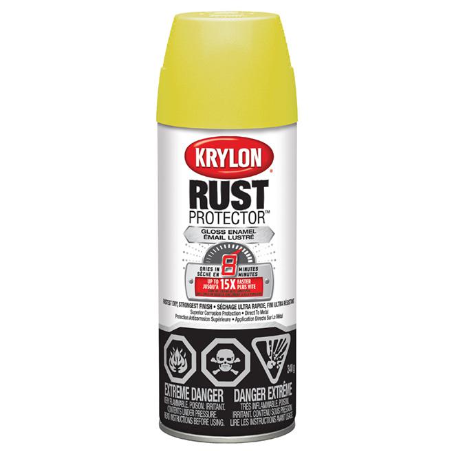 Peinture antirouille aérosol Rust Protector Krylon - Jaune - Fini lustré