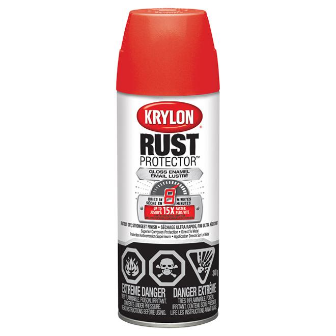 Peinture antirouille aérosol Rust Protector Krylon - Orange - Fini lustré