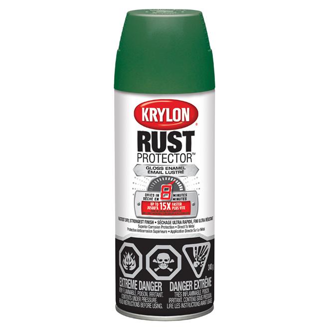 Peinture antirouille aérosol Rust Protector Krylon - Vert - Fini lustré