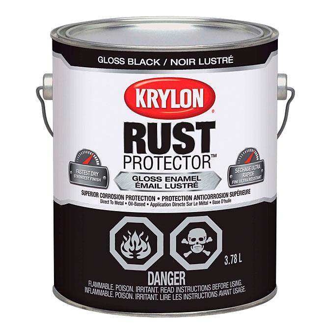 Peinture antirouille Rust Protector - Noir - Fini lustré - 3,78L