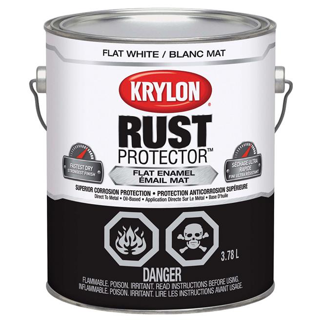 Peinture antirouille Rust Protector - Blanc - Fini mat - 3,78L