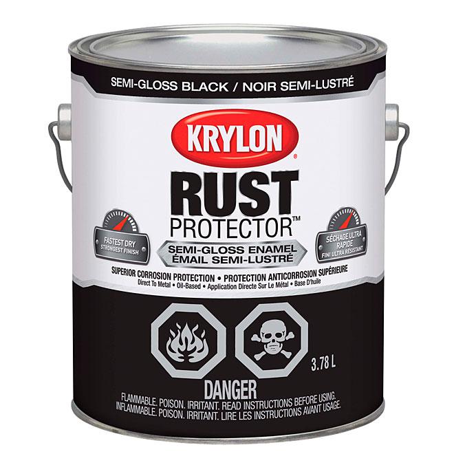 Peinture antirouille Rust Protector - Noir - Fini semi-lustré - 3,78L