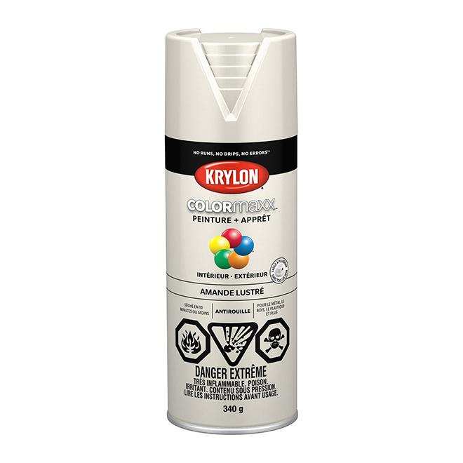 Peinture en aérosol Krylon COLORMAXX 340g lustrée - Amande