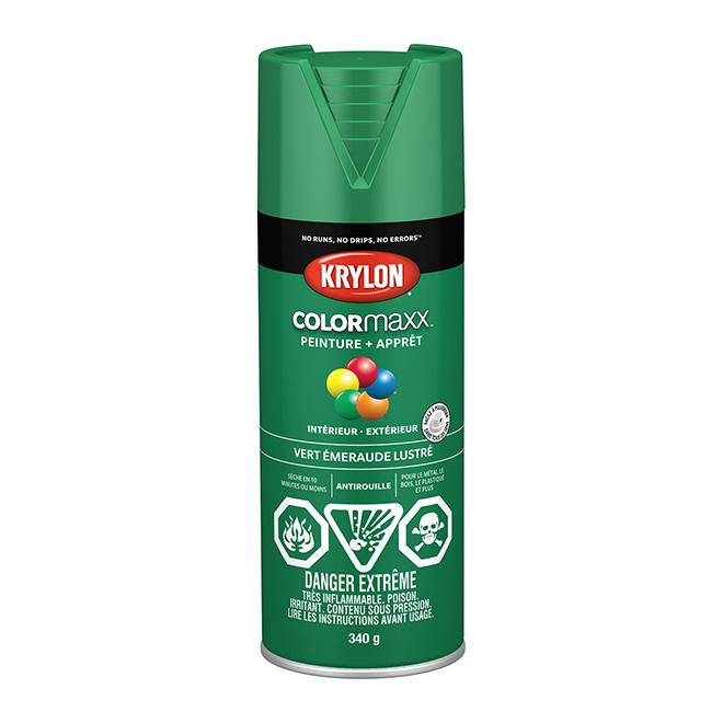 Peinture en aérosol Krylon COLORMAXX 340g lustrée - Vert emeraude