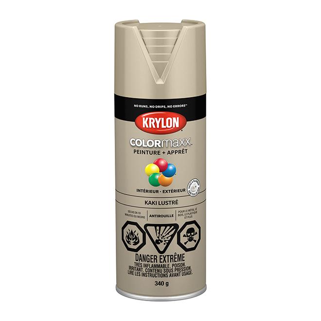 Peinture en aérosol Krylon COLORMAXX 340g lustrée - Kaki