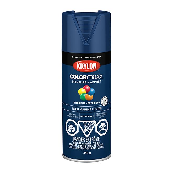 Peinture en aérosol Krylon COLORMAXX 340g lustrée - Bleu marine