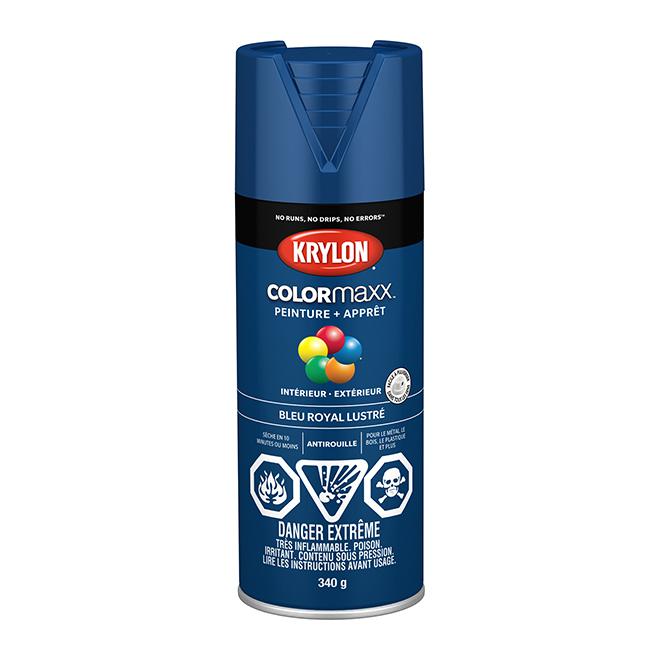 Peinture en aérosol Krylon COLORMAXX 340g lustrée - Bleu royal