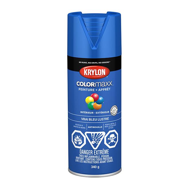 Peinture en aérosol Krylon COLORMAXX 340g lustrée - Vrai bleu