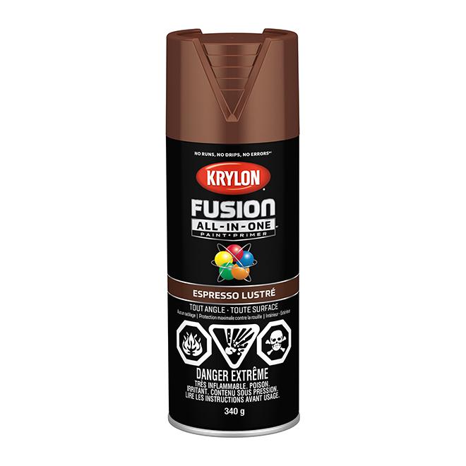 Peinture en aérosol Krylon Fusion 340g lustrée - Espresso