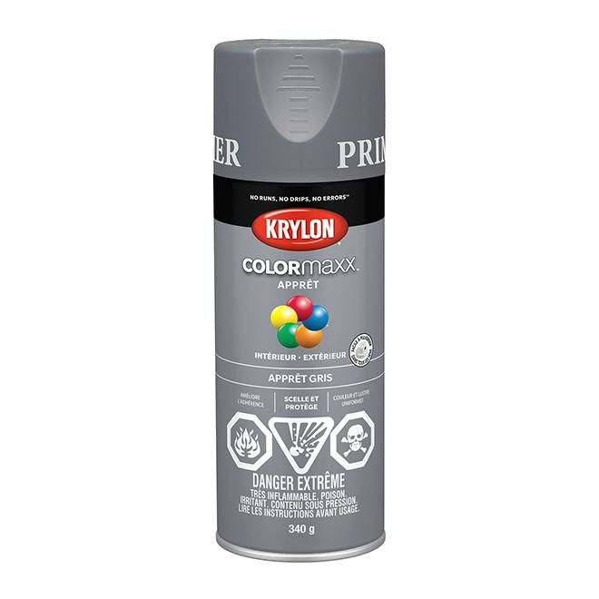 Peinture en aérosol Krylon COLORMAXX 340g apprêt - Gris