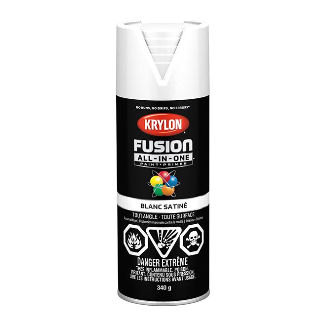 Peinture en aérosol Krylon Fusion 340g satinée - Blanc