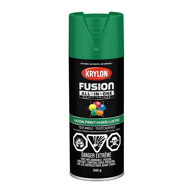 Peinture en aérosol Krylon Fusion 340g lustrée - Gazon printanier