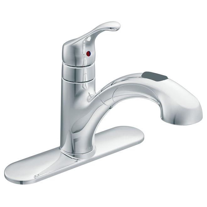Robinet de cuisine Renzo à bec rétractable - Chrome