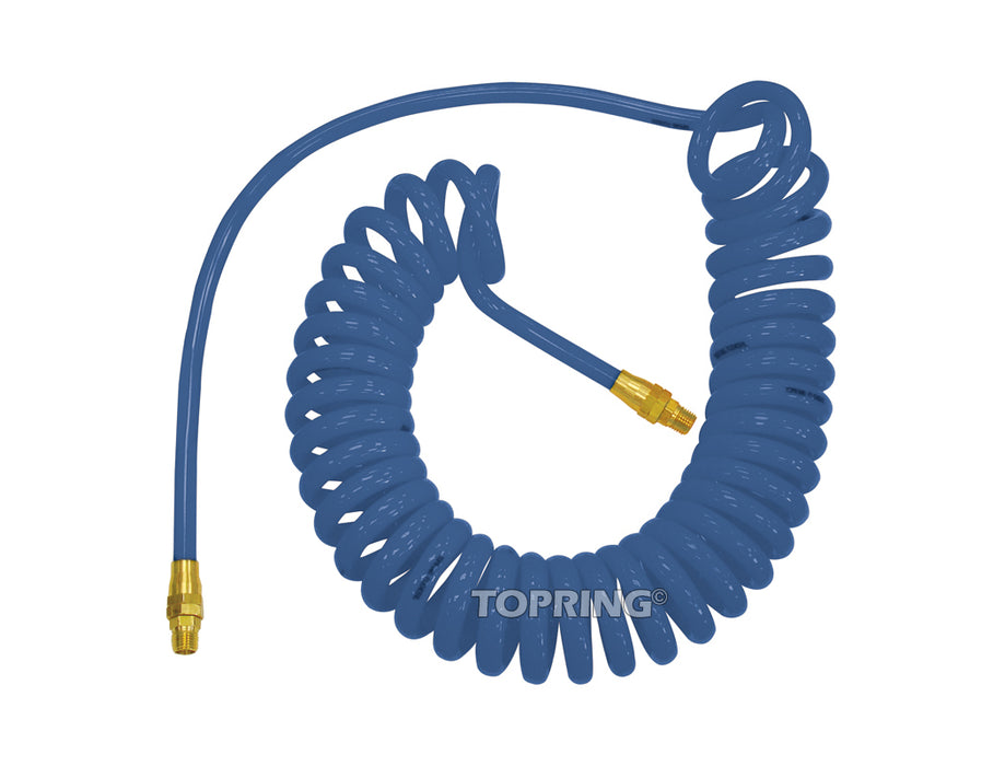 Boyau spiralé FLEXICOIL 1/4"x15', Bleu