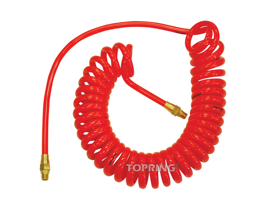 Boyau spiralé FLEXICOIL 1/4"x15', Rouge