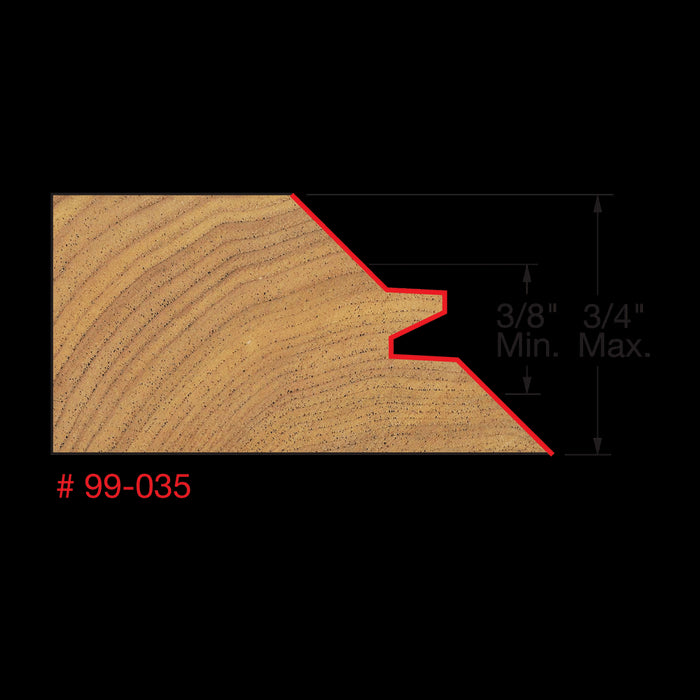 Mèche à onglet 45° (2-11/64"x7/8") à tige 1/2"