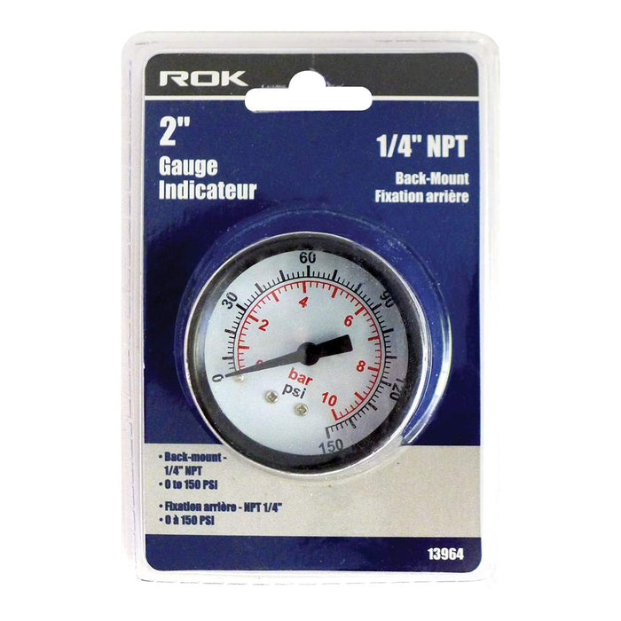 Manomètre 2", 1/4"NPT 0-150psi