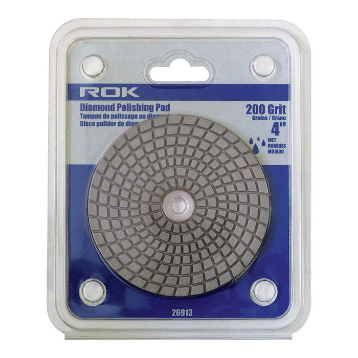 Tampon à polir diamanté 4" à grain 200