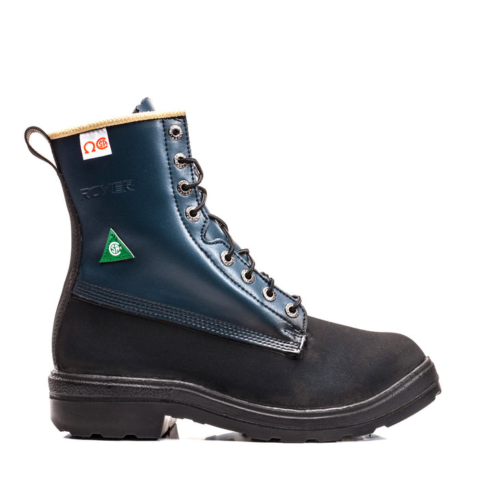 Botte de sécurité Royer 8" avec résistance aux acides - Noir et Bleu