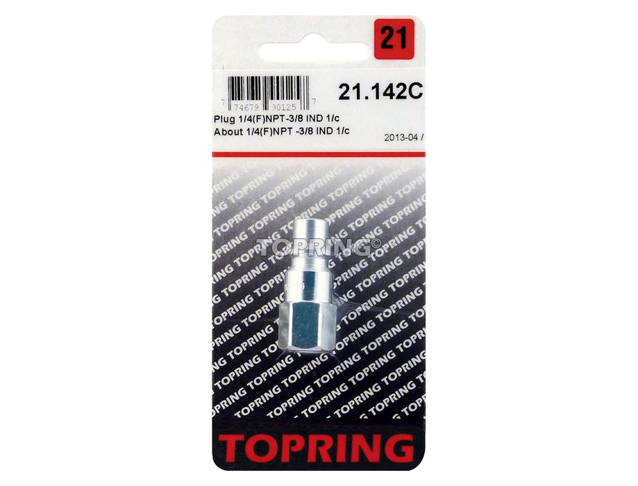 About (3/8 IND) 1/4(F)NPT