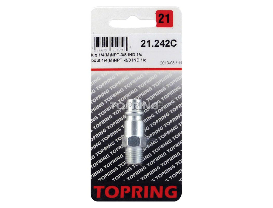 About (3/8 IND) 1/4(M)NPT