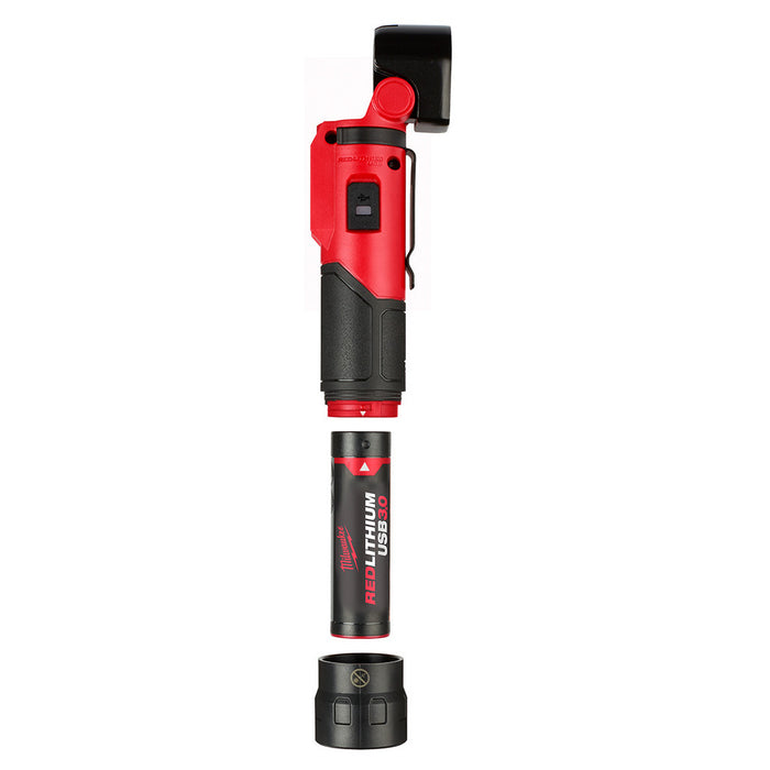 Lampe de poche pivotante, avec batterie USB